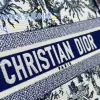  Medium Dior Book Tote White and Navy Blue Toile de Jouy Soleil Embroidery #3274 - Image 4