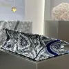  Medium Dior Book Tote White and Navy Blue Toile de Jouy Soleil Embroidery #3274 - Image 9