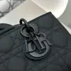  Dior Small Lady D-Joy Bag Ultramatte Black Cannage Calfskin #3286 - Image 10