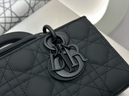  Dior Small Lady D-Joy Bag Ultramatte Black Cannage Calfskin #3286 - Image 10