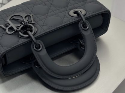  Dior Small Lady D-Joy Bag Ultramatte Black Cannage Calfskin #3286 - Image 4
