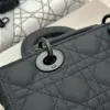  Dior Small Lady D-Joy Bag Ultramatte Black Cannage Calfskin #3286 - Image 6
