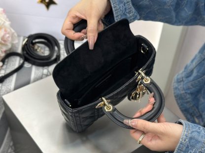  Dior Small Lady D-Joy Bag Black Cannage Lambskin #3283 - Image 9