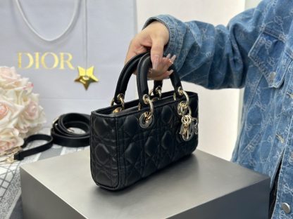  Dior Small Lady D-Joy Bag Black Cannage Lambskin #3283 - Image 11