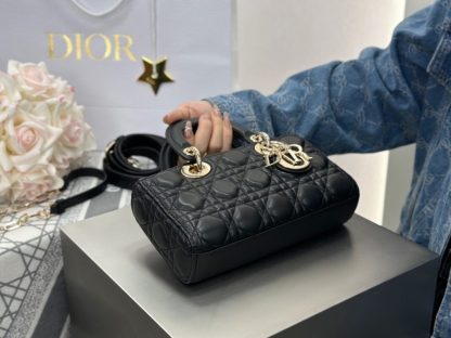  Dior Small Lady D-Joy Bag Black Cannage Lambskin #3283 - Image 12
