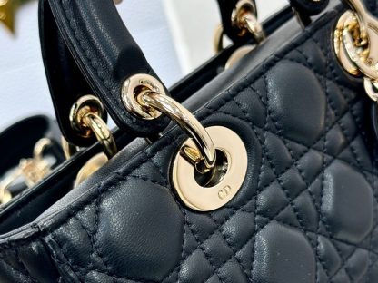  Dior Small Lady D-Joy Bag Black Cannage Lambskin #3283 - Image 13