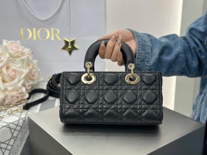  Dior Small Lady D-Joy Bag Black Cannage Lambskin #3283 - Image 15