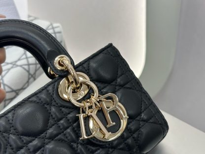  Dior Small Lady D-Joy Bag Black Cannage Lambskin #3283 - Image 3