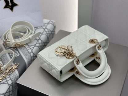  Dior Small Lady D-Joy Bag Latte Cannage Lambskin #3284 - Image 9