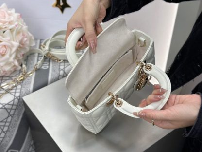  Dior Small Lady D-Joy Bag Latte Cannage Lambskin #3284 - Image 10