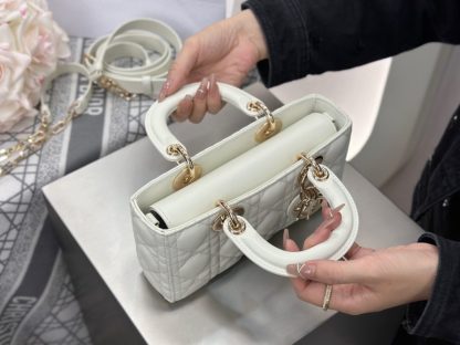  Dior Small Lady D-Joy Bag Latte Cannage Lambskin #3284 - Image 12