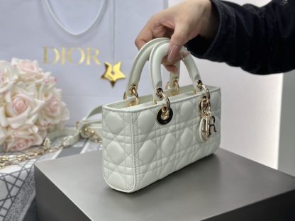  Dior Small Lady D-Joy Bag Latte Cannage Lambskin #3284 - Image 13