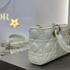  Dior Small Lady D-Joy Bag Latte Cannage Lambskin #3284 - Image 2