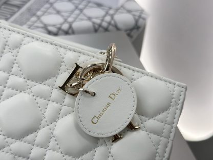  Dior Small Lady D-Joy Bag Latte Cannage Lambskin #3284 - Image 3