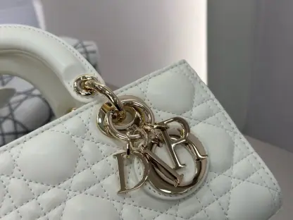  Dior Small Lady D-Joy Bag Latte Cannage Lambskin #3284 - Image 6