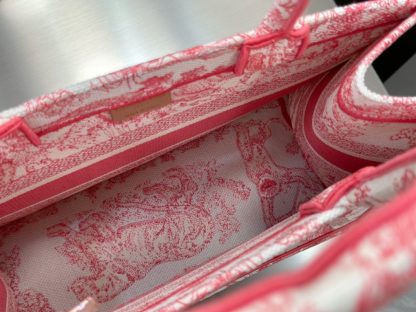  Medium Dioriviera Dior Book Tote Candy Pink Toile de Jouy Embroidery #3269 - Image 2