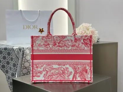  Medium Dioriviera Dior Book Tote Candy Pink Toile de Jouy Embroidery #3269 - Image 8