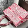  Medium Dioriviera Dior Book Tote Candy Pink Toile de Jouy Embroidery #3269 - Image 5
