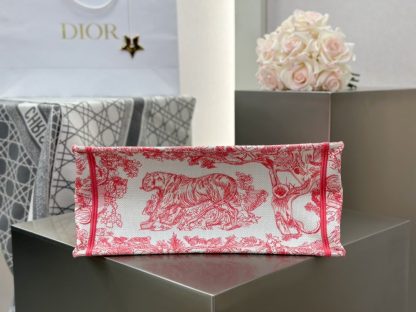  Medium Dioriviera Dior Book Tote Candy Pink Toile de Jouy Embroidery #3269 - Image 7