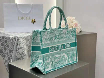  Medium Dioriviera Dior Book Tote Aquamarina Toile de Jouy Embroidery #3270 - Image 8