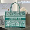 Replica Medium Dioriviera Dior Book Tote Aquamarina Toile de Jouy Embroidery #3270