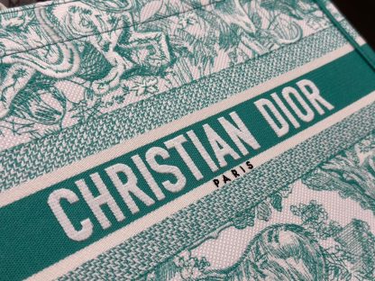  Medium Dioriviera Dior Book Tote Aquamarina Toile de Jouy Embroidery #3270 - Image 9