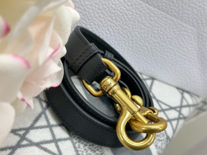  Mini Saddle Bag with Strap Black Grained Calfskin #3259 - Image 2