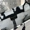  Medium Dior Book Tote White and Black Paris Embroidery #3267 - Image 11