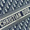 Large Dior Book Tote Ecru and Blue Dior Oblique Embroidery #3268 - Image 4