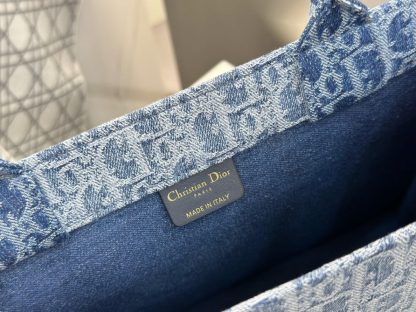  Dior Medium Dior Book Tote Blue Denim Dior Oblique Jacquard #3263 - Image 3