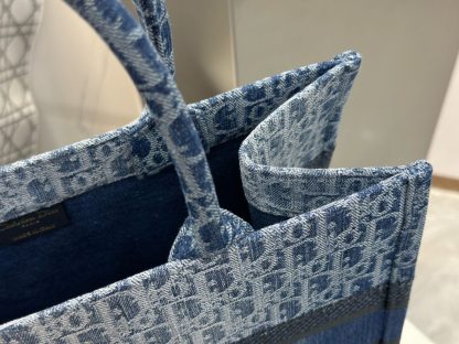  Dior Medium Dior Book Tote Blue Denim Dior Oblique Jacquard #3263 - Image 6