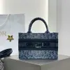 Replica Mini Dior Book Tote Blue Denim Dior Oblique Jacquard #3277