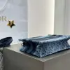  Mini Dior Book Tote Blue Denim Dior Oblique Jacquard #3277 - Image 7