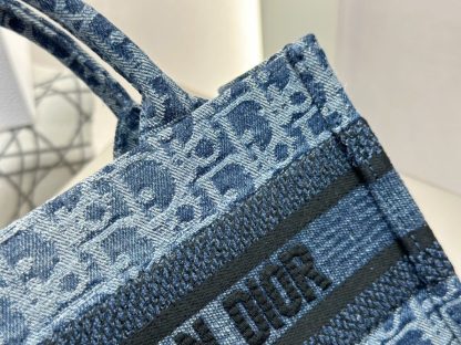  Mini Dior Book Tote Blue Denim Dior Oblique Jacquard #3277 - Image 9