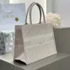 Dior Medium Dior Book Tote Ecru and Pink Dior Oblique Embroidery #3266 - Image 2