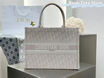 Replica Dior Medium Dior Book Tote Ecru and Pink Dior Oblique Embroidery #3266