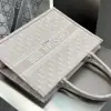  Dior Medium Dior Book Tote Ecru and Pink Dior Oblique Embroidery #3266 - Image 3