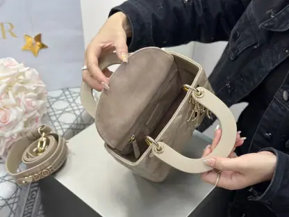  Dior Small Lady Dior My ABCDior Bag Powder Beige Cannage Lambskin #3290 - Image 9