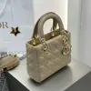  Dior Small Lady Dior My ABCDior Bag Powder Beige Cannage Lambskin #3290 - Image 10