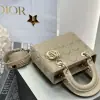  Dior Small Lady Dior My ABCDior Bag Powder Beige Cannage Lambskin #3290 - Image 12