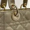  Dior Small Lady Dior My ABCDior Bag Powder Beige Cannage Lambskin #3290 - Image 2