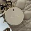  Dior Small Lady Dior My ABCDior Bag Powder Beige Cannage Lambskin #3290 - Image 5