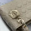  Dior Small Lady Dior My ABCDior Bag Powder Beige Cannage Lambskin #3290 - Image 6