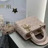  Dior Small Lady Dior My ABCDior Bag Powder Pink Cannage Lambskin #3289 - Image 10