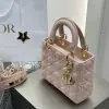 Dior Small Lady Dior My ABCDior Bag Powder Pink Cannage Lambskin #3289 - Image 11