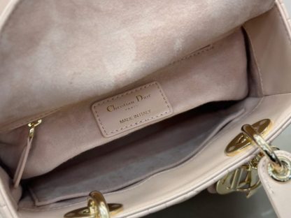  Dior Small Lady Dior My ABCDior Bag Powder Pink Cannage Lambskin #3289 - Image 5