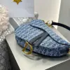  Dior Saddle Bag with Strap Blue Denim Dior Oblique Jacquard #3254 - Image 16