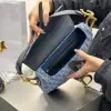  Dior Saddle Bag with Strap Blue Denim Dior Oblique Jacquard #3254 - Image 11