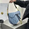  Dior Saddle Bag with Strap Blue Denim Dior Oblique Jacquard #3254 - Image 18