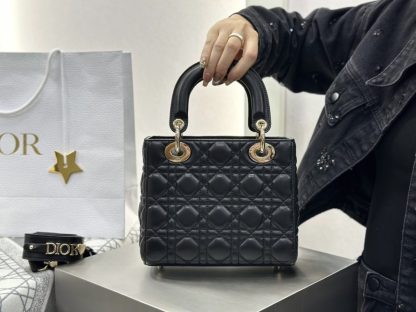  Dior Small Lady Dior My ABCDior Bag Black Cannage Lambskin #3287 - Image 14